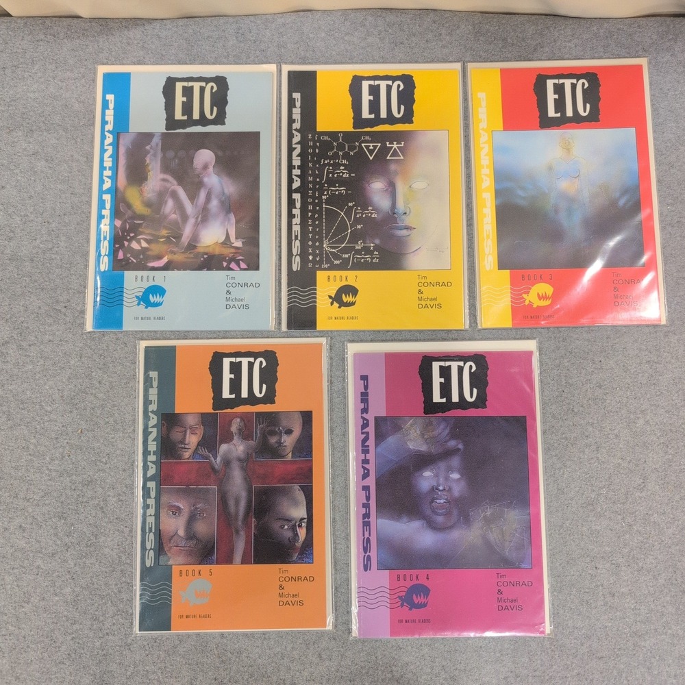 ETC Piranha Press Complete Set Books 1-5 Tim Conrad Michael Davis DC Comics